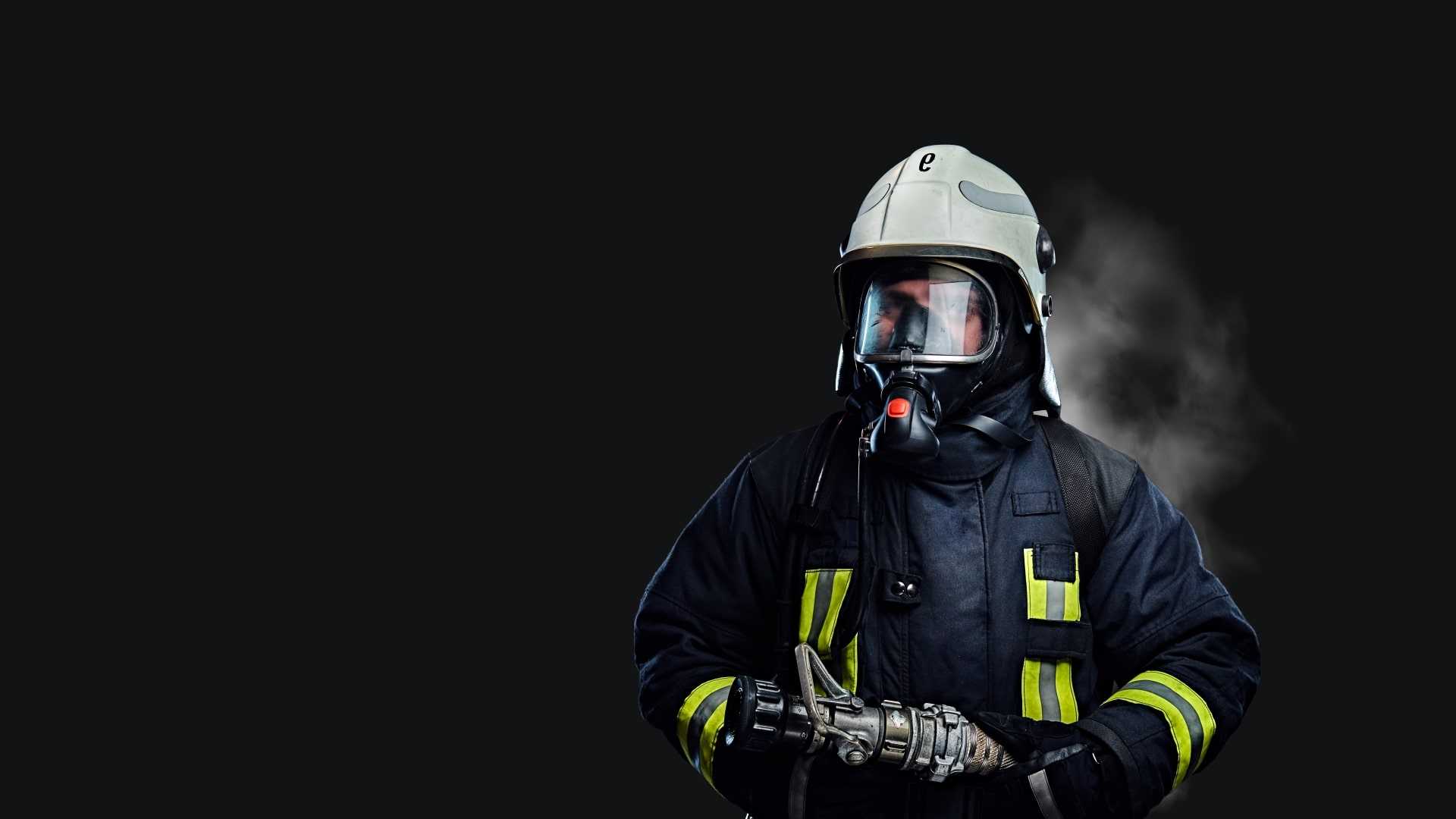 Decontamined gear of the firefighter